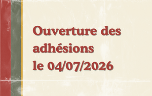 Les adhésions sont ouvertes pour la saisons 2026-2027