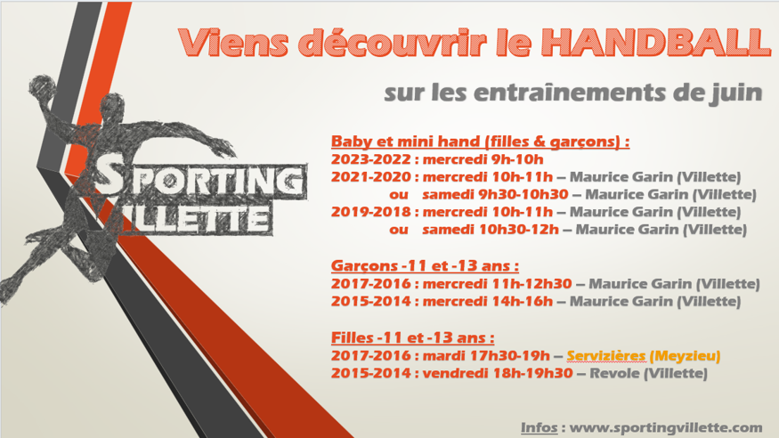 Viens découvrir le hand ! 2026