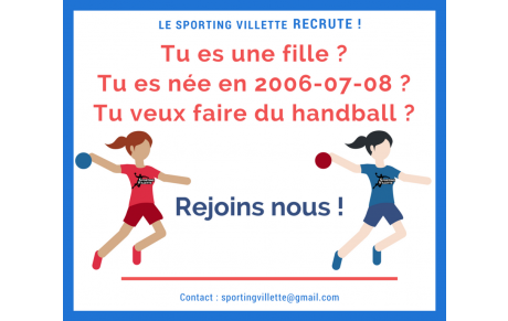 Le Sporting Villette recrute !
